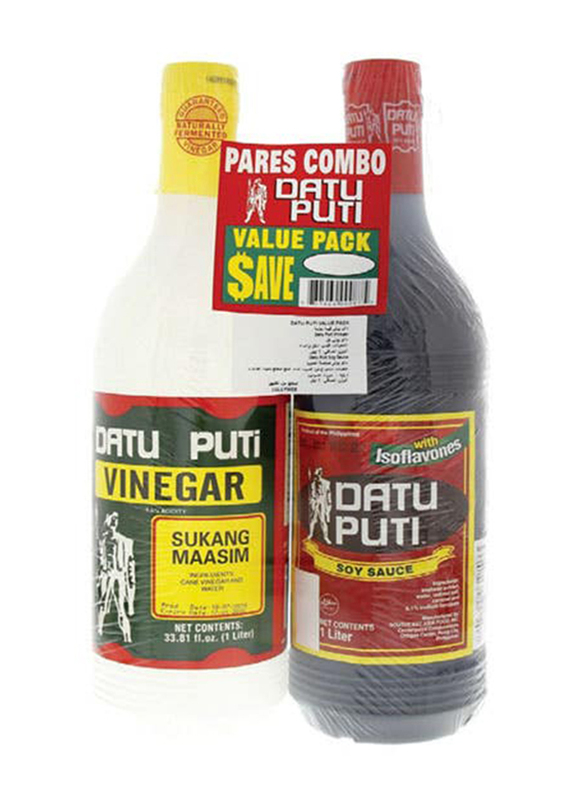 Datu Puti Vinegar + Soy Sauce, 1 x 1 Liters
