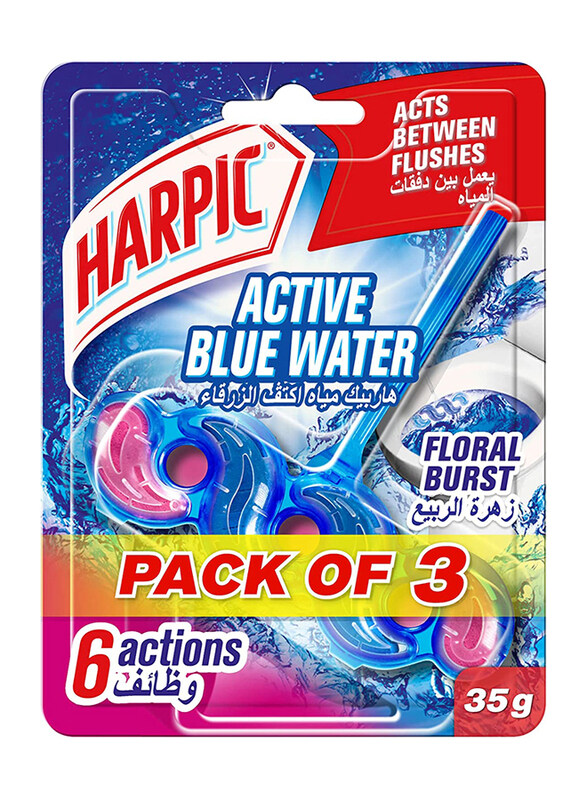 

Harpic ITB Blue Water Floral Burst, 3 Pieces x 35g