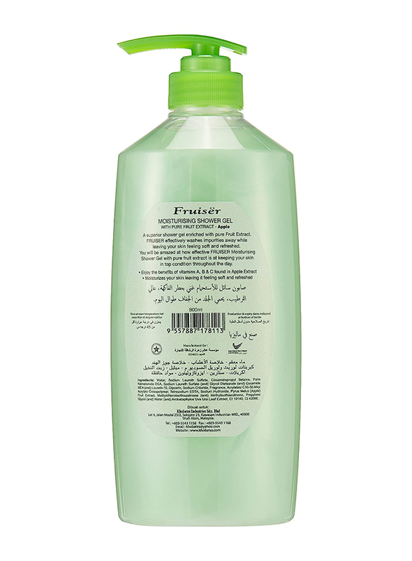 Fruiser Moisturising Apple Shower Gel, 800ml