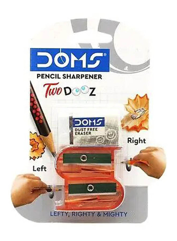 Doms Two Dooz Pencil Sharpeners & Dust Free Eraser, Assorted