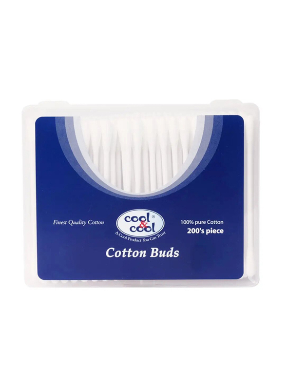 Cool & Cool Cotton Buds, 200 Pieces