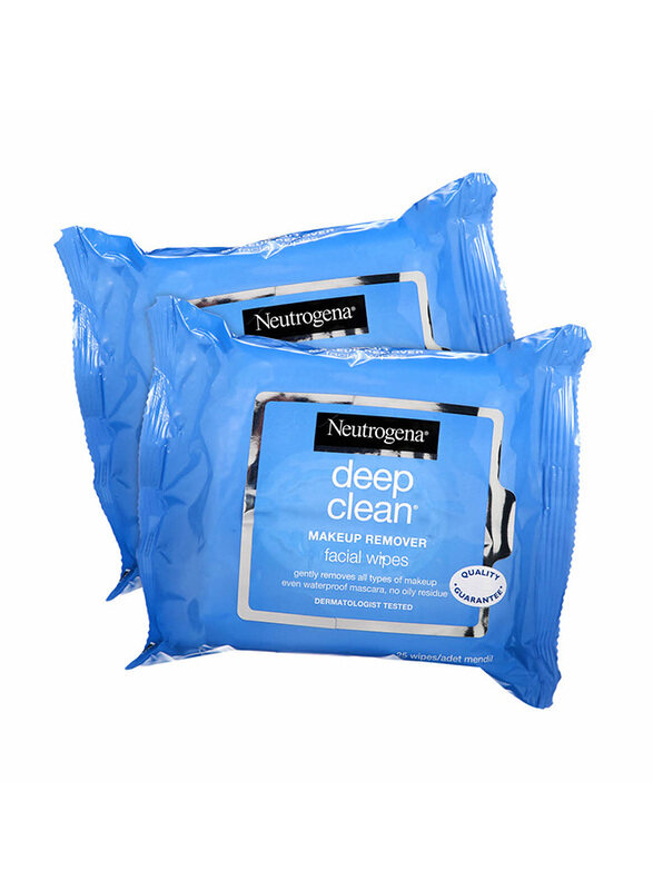 

Neutrogena Makeup Remover Face Wipes, 2 x 25 Pieces, White