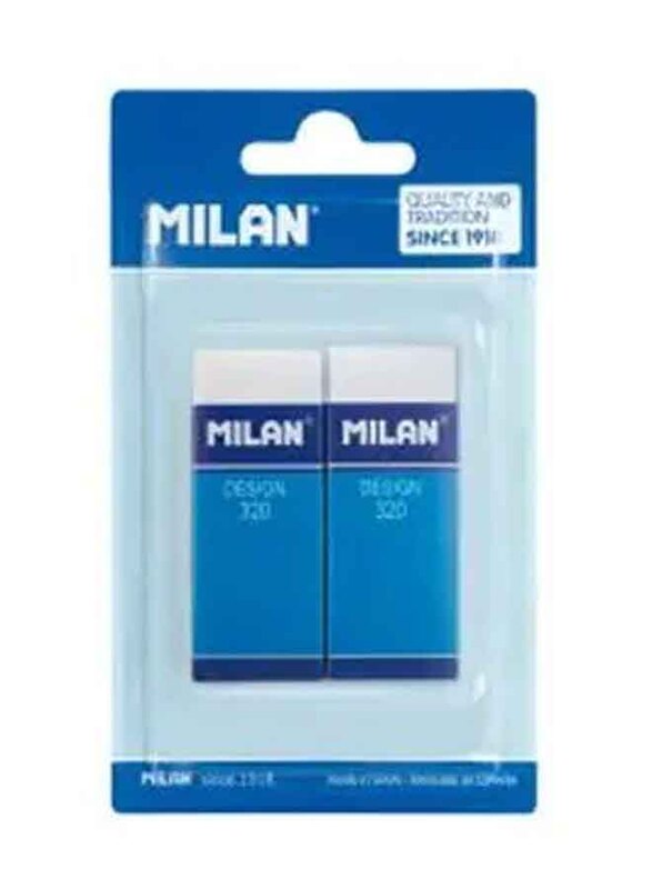 Milan Eraser Nata Design 320 with Carton Sleeve, 2 Pieces