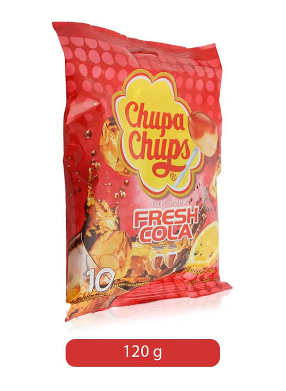 Chupa Chups Fresh Cola Lollipops - 120g