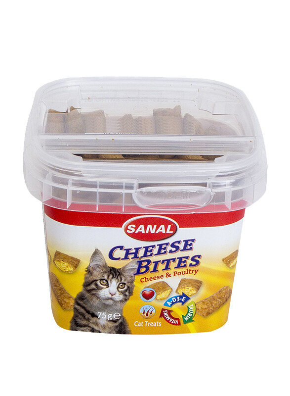 

Sanal Cat Cheese Bites Cup Dry Cat Food, 75 grams