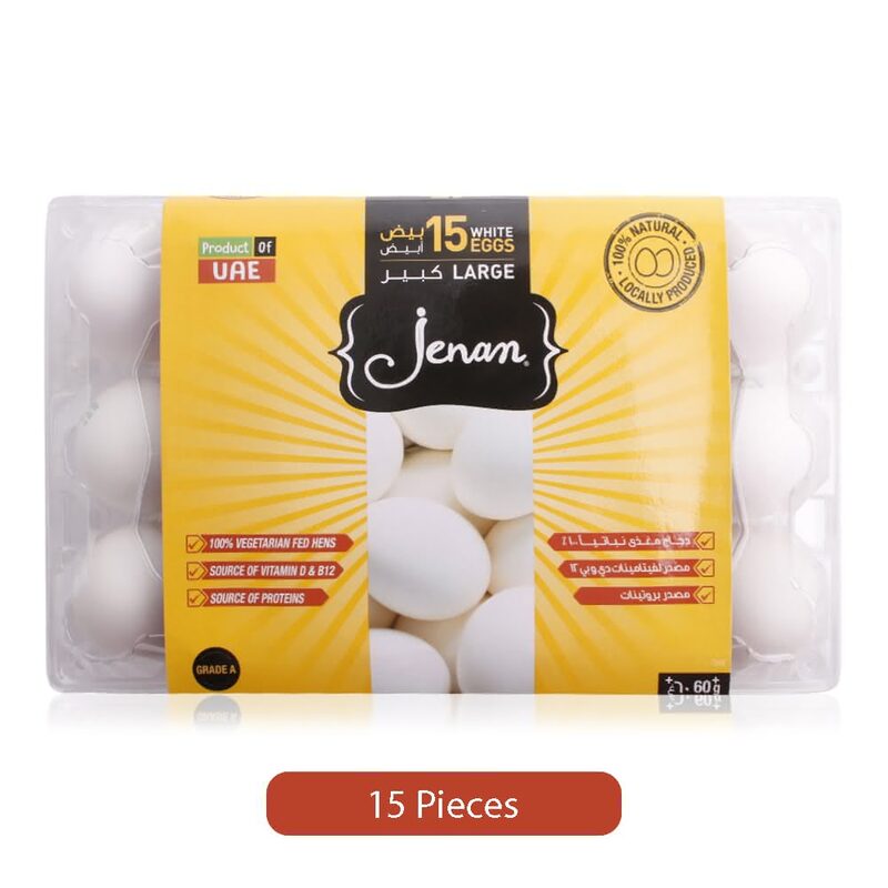 Jenan White Egg, Large, 15 Eggs