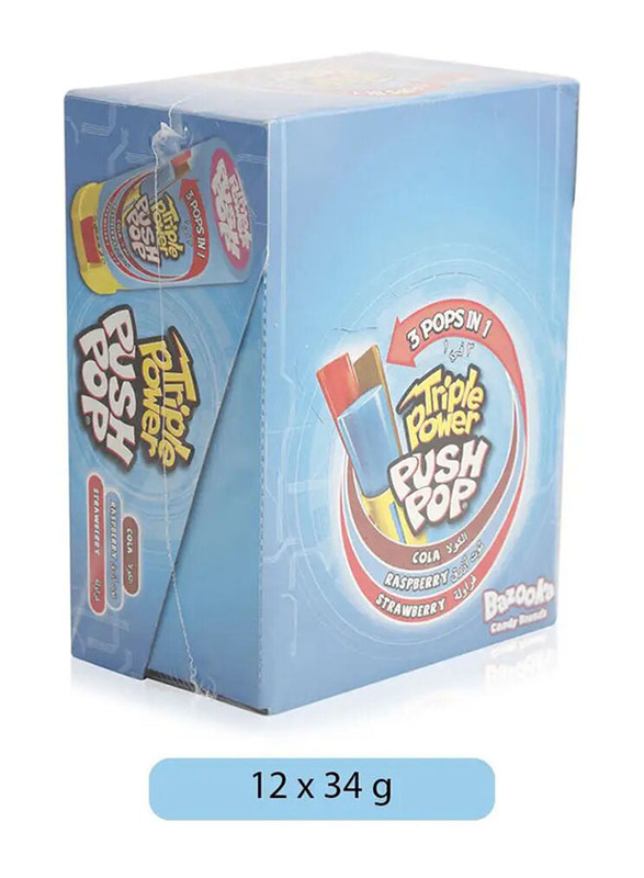 Push Pop Triple Power Candy - 12 x 34g