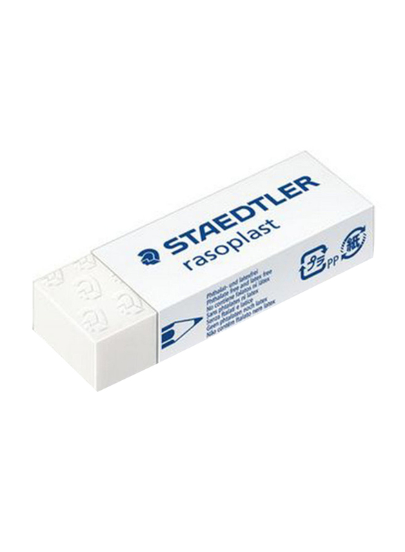 Staedtler Rasoplast Medium Eraser, 526 B30, White