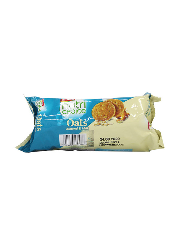 Britannia Nutri Choce Oats Almond & Milk Cookies, 75g