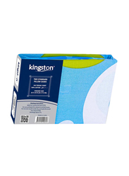 Kingston Pillow Cover, 180 Thread Count, 2 Pieces, White/Blue