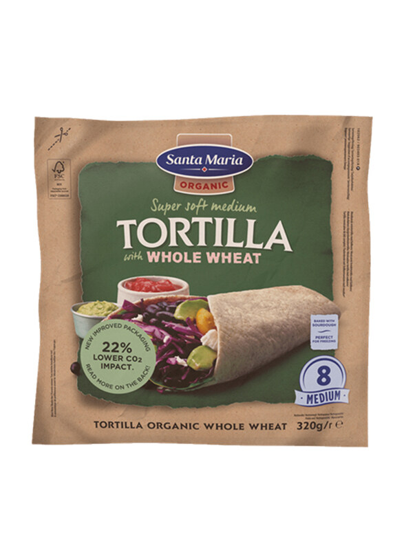 

Santa Maria Organic Whole Wheat Tortilla, 320g