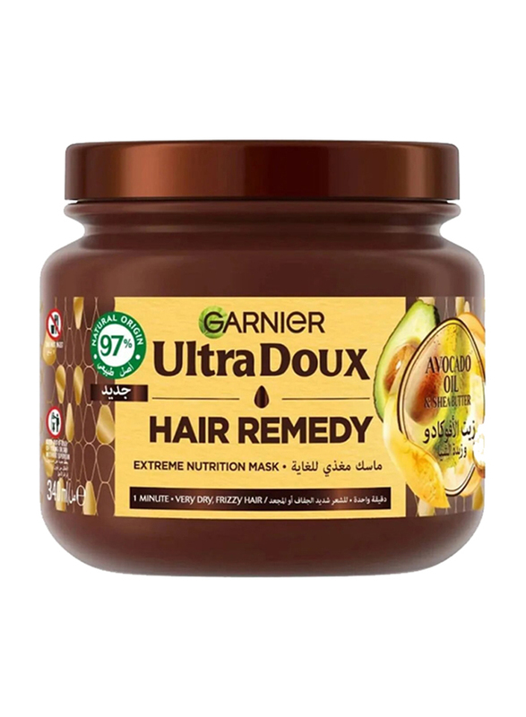 Garnier Ultra Doux Avocado Oil & Shea Butter Mask for Dry Hair, 340ml