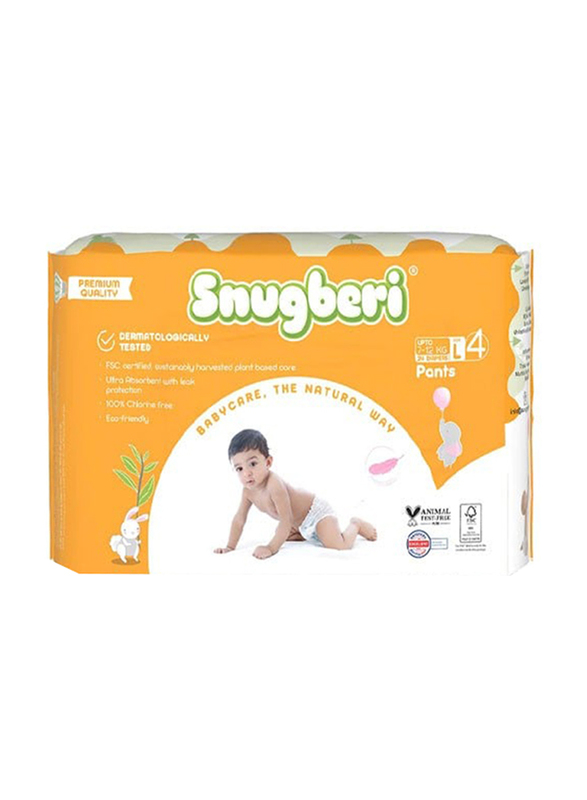 Snugberi Diaper Pants, Size 4, Large, 7-12 Kg, 60 Count