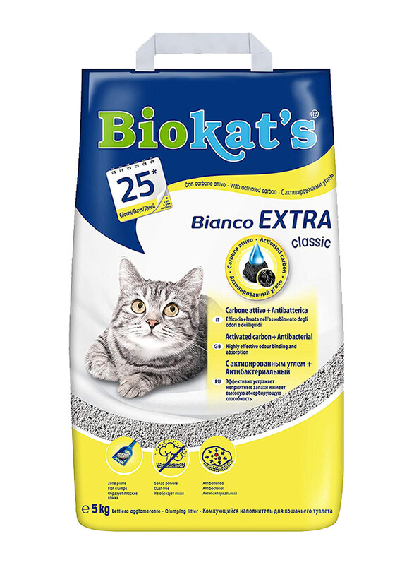 

Biokats Bianco Extra Clumping Cat Litter, 5 Kg