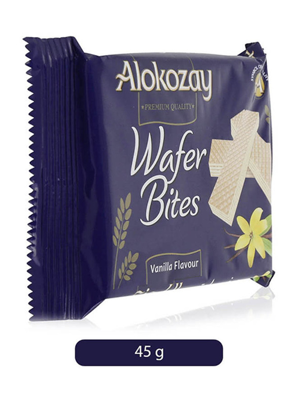 Alokozay Vanilla Flavor Premium Quality Wafer Bites, 45g