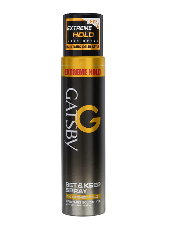 Gatsby Set & Keep Extreme Hold Hair Spray for All Hair Types, 250ml