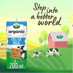 Arla Organic Milk Full Fat Multipack - 12 x 200 ml