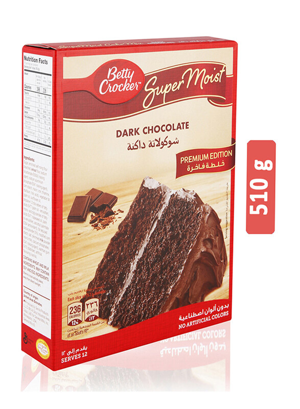 Betty Crocker Supermoist Dark Chocolate Cake Mix, 510 g