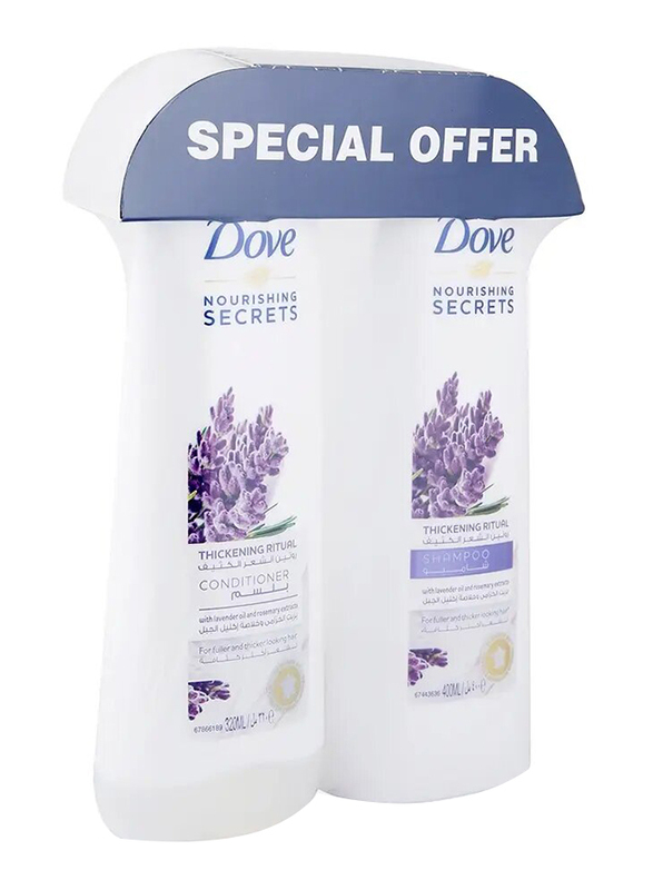 Dove Nourishing Secrets Thickening Ritual Shampoo + Conditioner Set - 400 ml + 320 ml