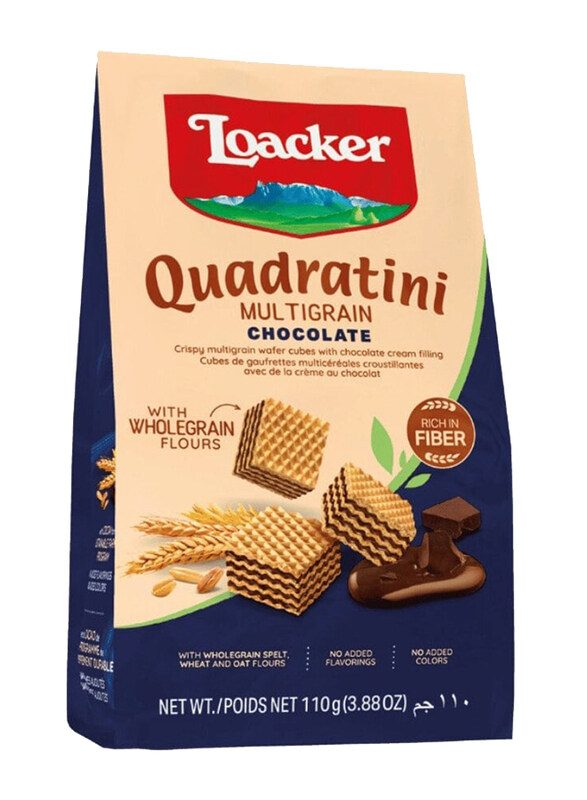 

Loacker Quadratini Multigrain Chocolate Wafers, 110g