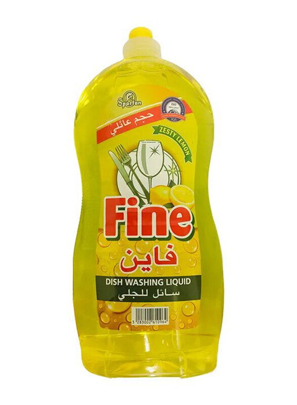 Spartan Fine Lemon Dish Washing Liquid, 1300ml