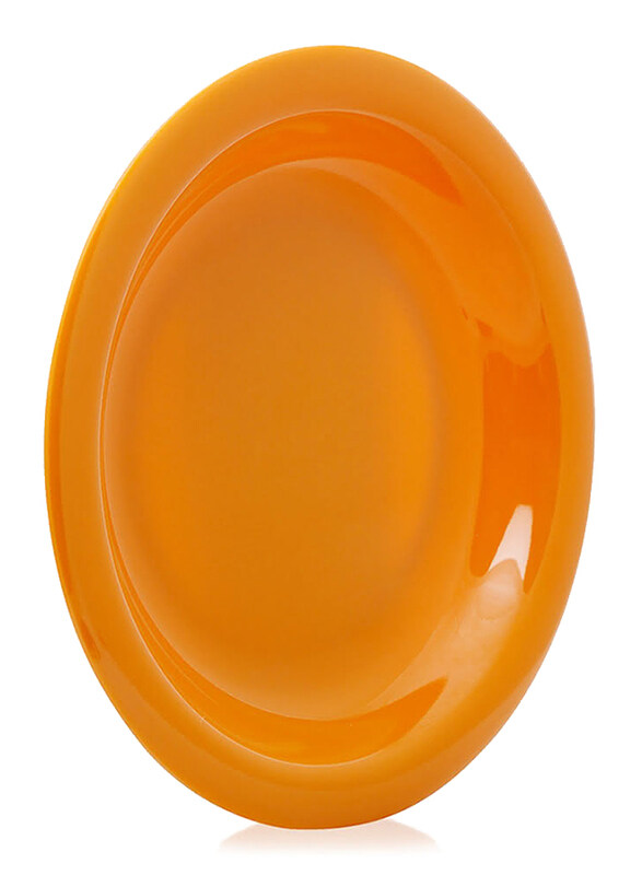 

Union 9-inch Attractive Solid Acrylic Round Plate, Orange