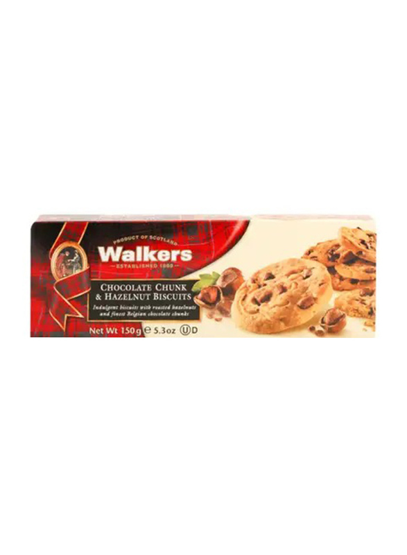 Walkers Chocolate Chunk & Hazelnut Biscuits, 150g