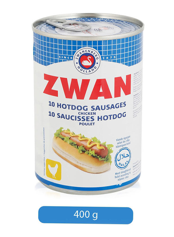Zwan Chicken 10 Hot Dog Sausages, 400g
