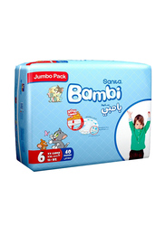 Sanita Bambi Baby Diapers, Jumbo Pack, Size 6, XX-Large, 18+ Kg, 40 Count