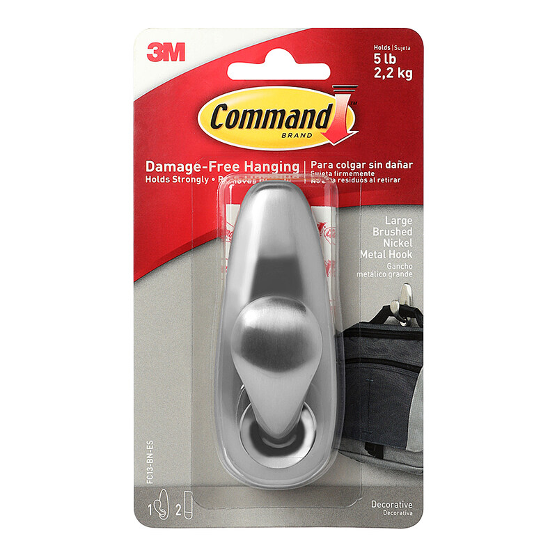 

3M Command Brand Damage Free Hanging Forever Classic Lar, 5 Lb, Grey