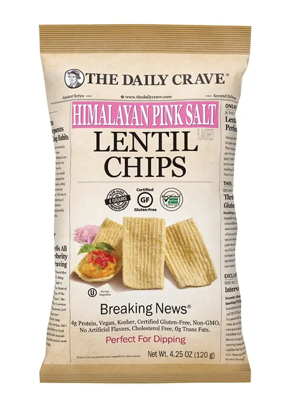 The Daily Curve Himalayan Pink Salt Lentil Chips, 120g