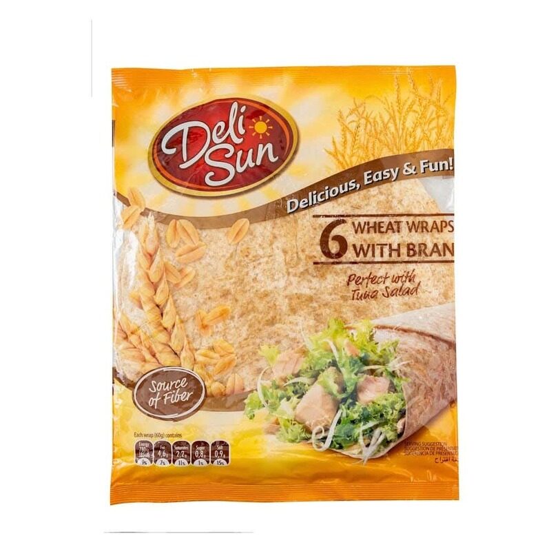 Deli Sun Weat Wrap with Bran, 6 Pieces, 360g