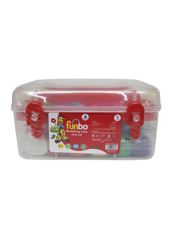 

Funbo Modelling Clay Set with 6 Colours, 6 Molds, 375gm, Multicolour