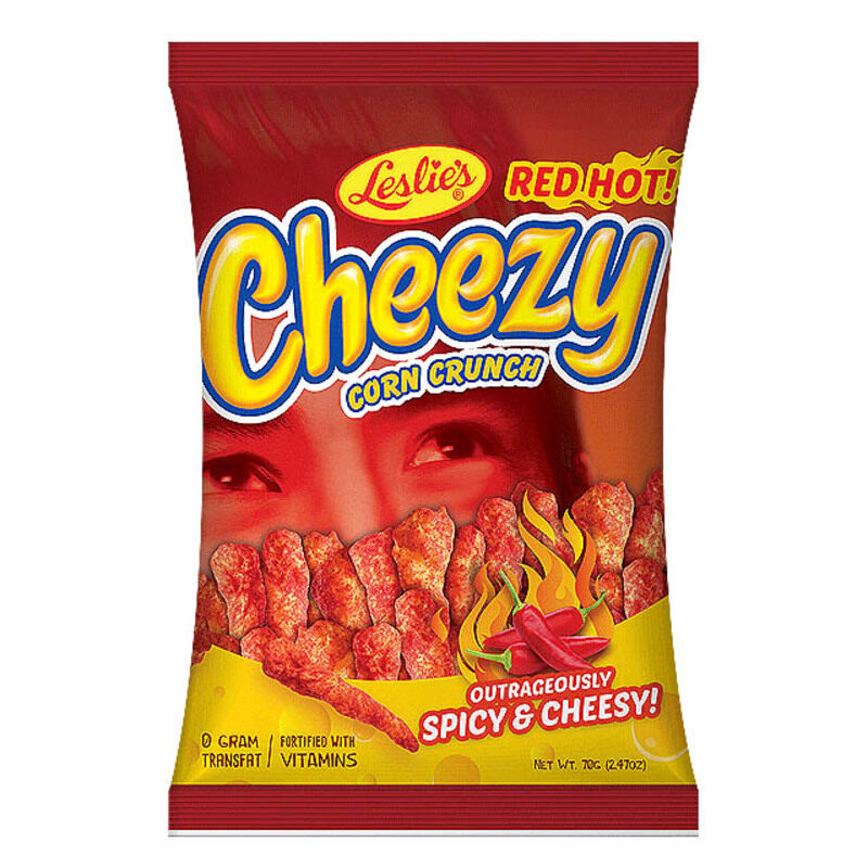 

Leslies Red Hot Cheezy Corn Crunch, 70g