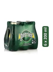 Perrier Carbonated Natural Mineral Water, 6 x 200ml