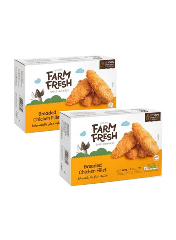 

Farm Fresh Breaded Chicken Fillet, 2 x 400g