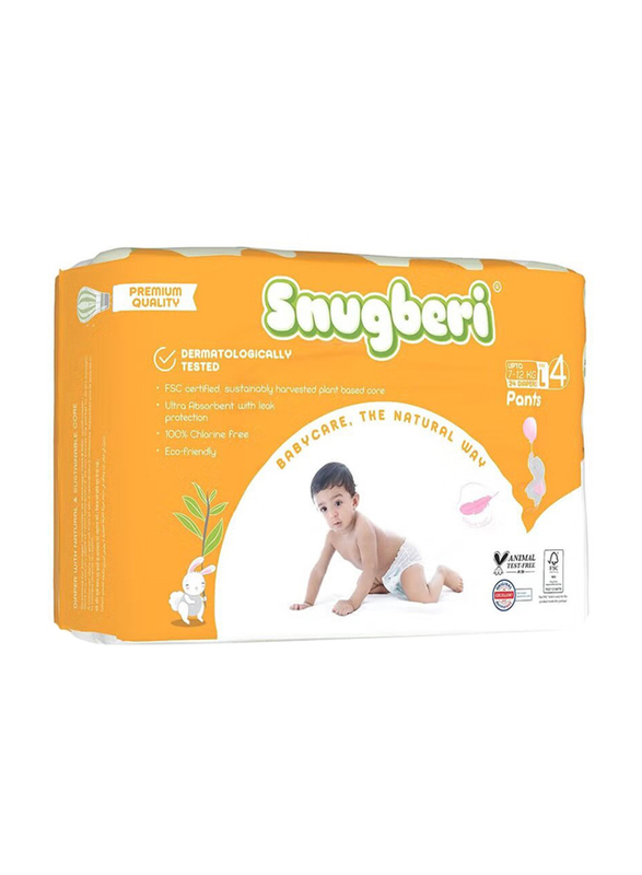 Snugberi Diaper Pants, Size 4, Large, 7-12 Kg, 24 Count