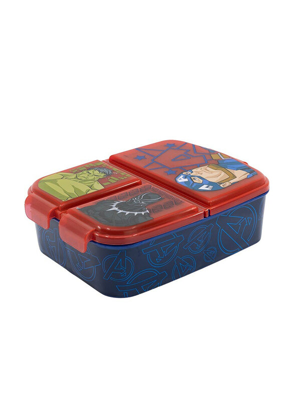 

Stor Avengers Multi Sandwich Lunch Box, Red/Blue