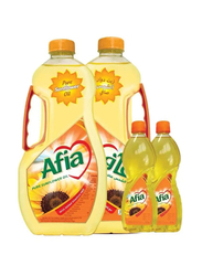 Afia Pure Sunflower Oil, 2 x 1.5 Liters + 2 x 500ml, 4 Pieces
