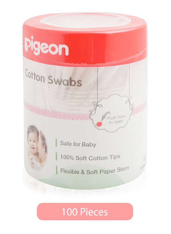 Pigeon 100-Pieces Cotton Swabs for Babies