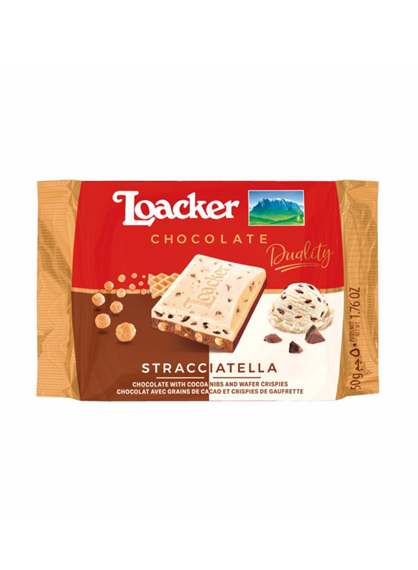 Loacker Chocolate Duality Stracciatella, 50g