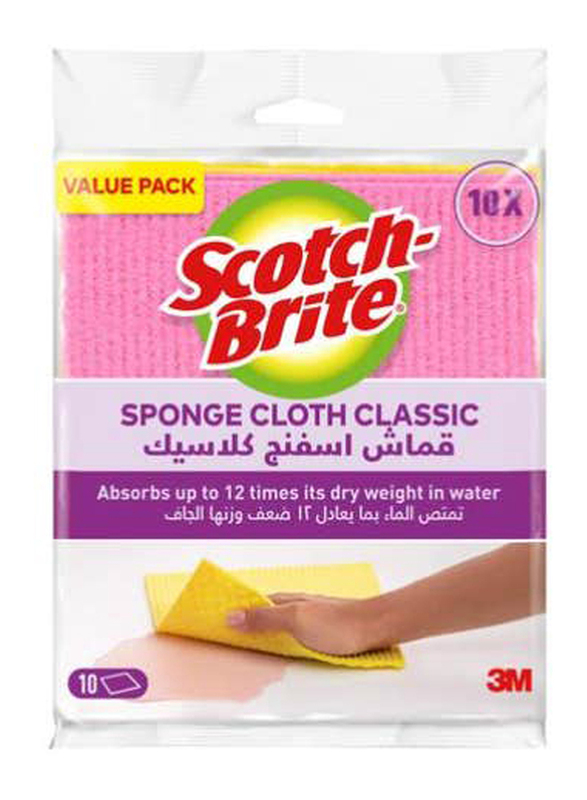 Scotch Brite Sponge Clothe Classic, 10 Piece