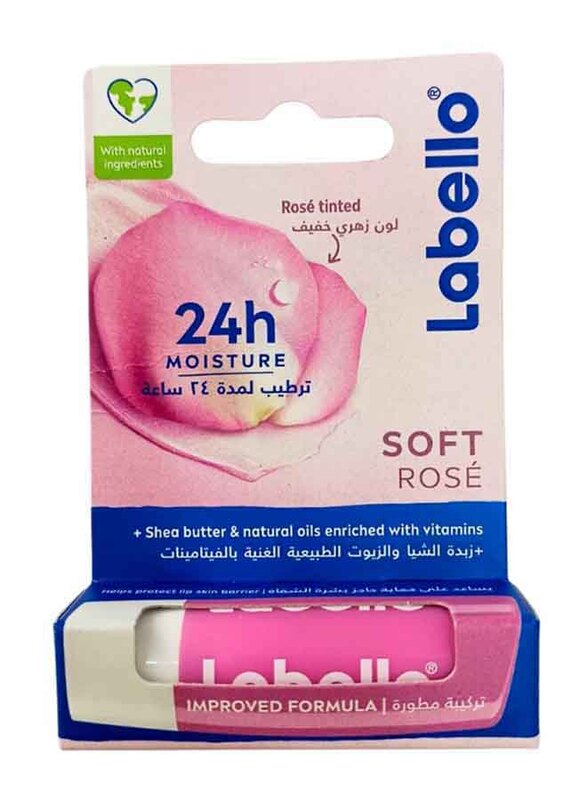 Labello Soft Rose Lip Balm, 4.8g