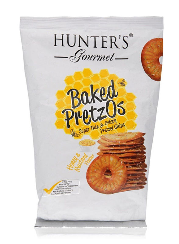 Hunter's Gourmet Honey & Mustard Baked Pretzos Chips, 160g