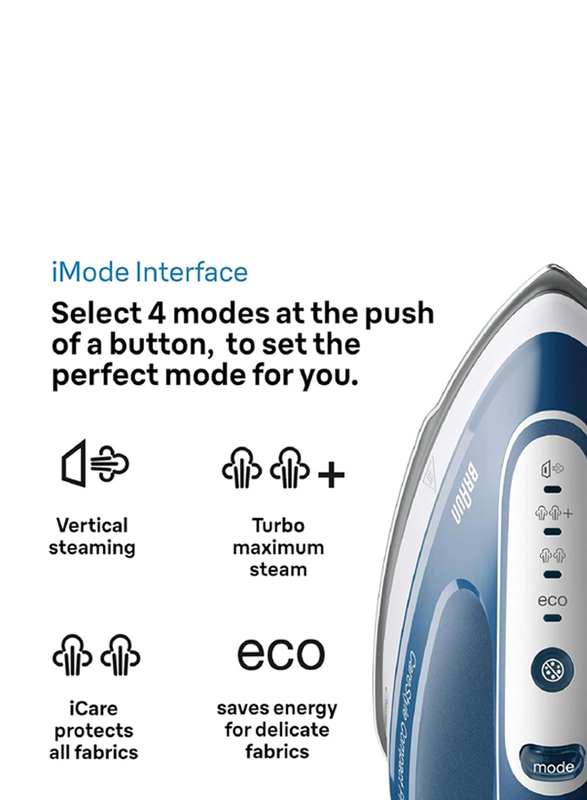 Braun Steam Generator Iron, 2400W, IS2565, Blue/White