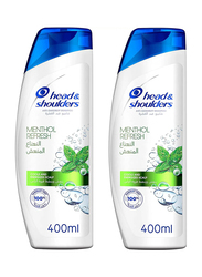 Head & Shoulders Shampoo Menthol Refresh, 2 x 400ml