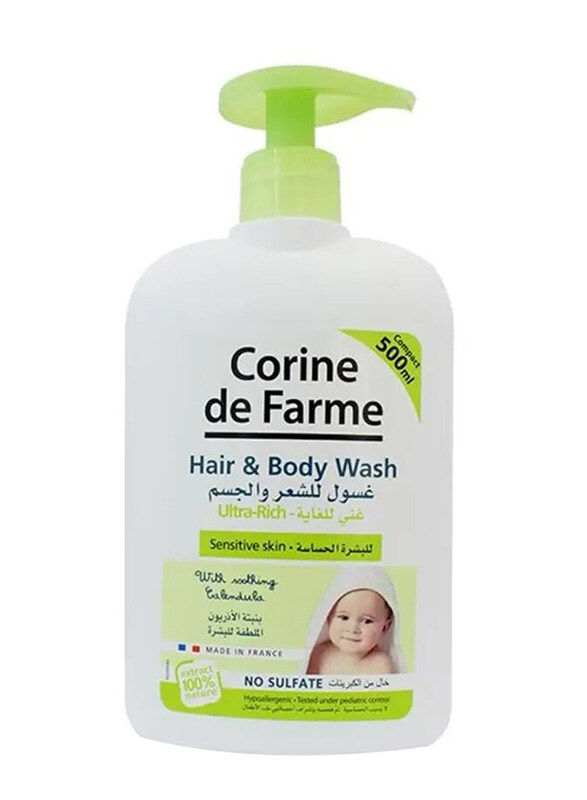 

Corine De Farme Baby Hair & Body Wash Sulfate Free, 500ml