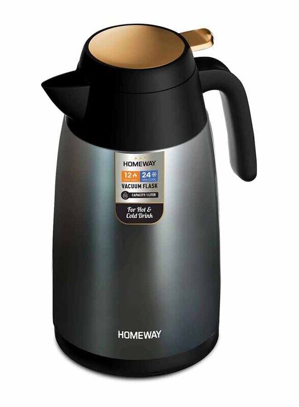 

Homeway Vacuum Flask, 1 Ltr, Grey/Black