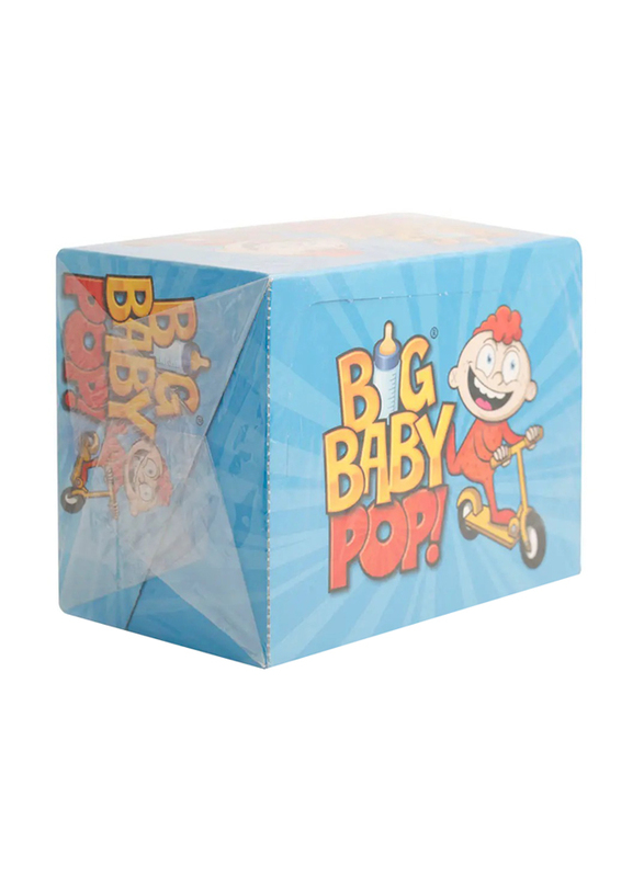 Big Baby Pop Raspberry & Cola Flavour Hard Candy, 12 x 32gm