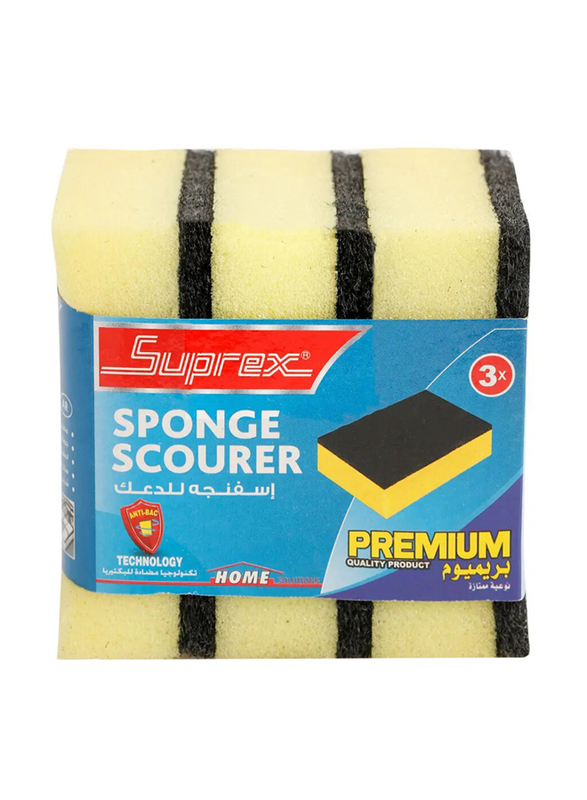 Suprex Premium Sponge Scourer, 3 Pieces